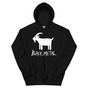 Black metal hoodie